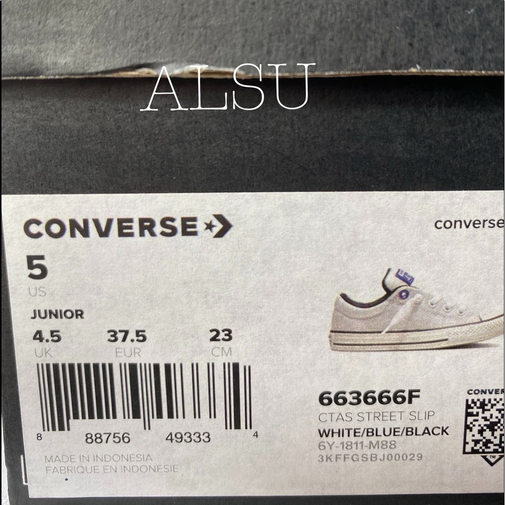 Converse Ctas Canvas Low Top Street Slip White k/W - Picture 8 of 8